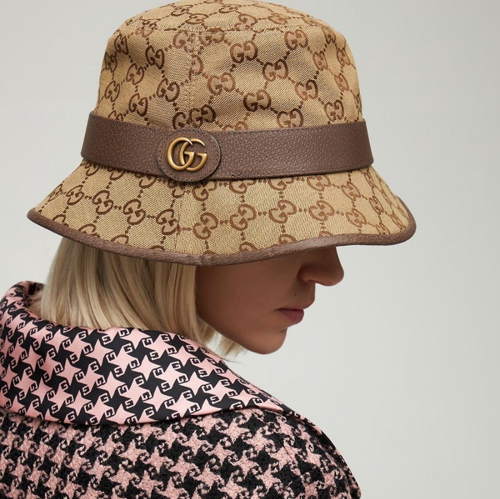 Brown Gucci Bucket Hat size S NEW tan - Picture 2 of 6